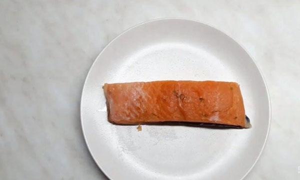 salmón listo para comer
