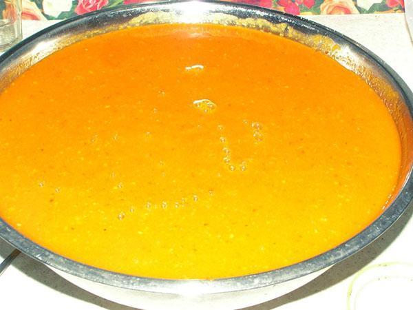 limpiar la calabaza hervida