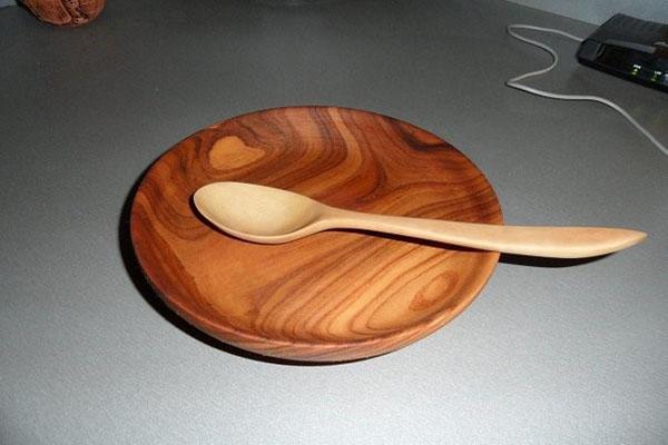 plato de madera