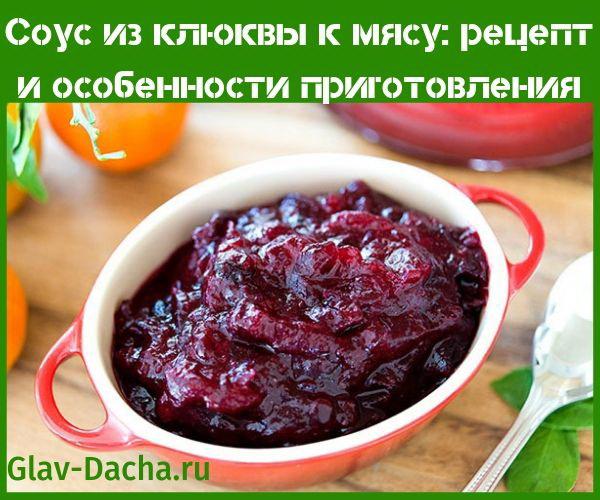 salsa de arándanos para receta de carne