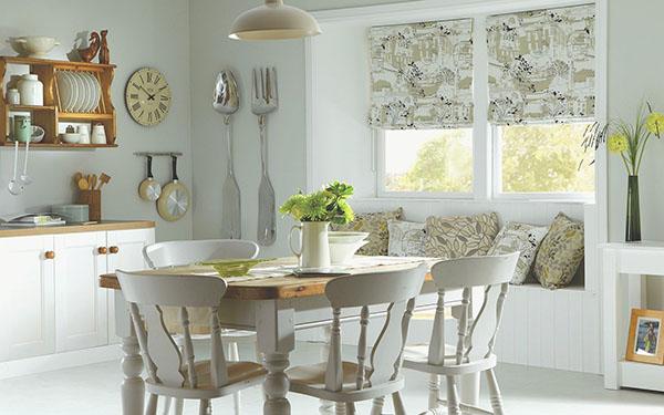 elegantes cortinas de cocina