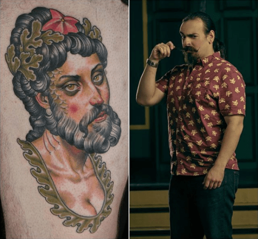 Das Top-Tattoo der ersten Challenge geht an Matt Buck. Matt, der während seines Vorstellungsinterviews auf dem Bildschirm über die Auswirkungen spricht, ein jüdischer Tätowierer zu sein, präsentierte uns ein bärtiges Damentattoo für die Herausforderung. Die drei Ink Master Coaches sind alle beeindruckt. Mir gefiel, dass das Tattoo für Coney Island sehr „on-brand“ war. Matt und die acht anderen Künstler mit den Top-Tattoos haben dann die Möglichkeit, ihre Trainer zu wählen, aber es stehen nur drei Plätze pro Team zur Verfügung. Matt wählt DJ Tambe als seinen Coach. Josh Payne hat das zweitbeste Tattoo und tritt dem Team DJ bei. Deanna Smith, die das drittbeste Tattoo des Tages hat, schließt sich auch dem Team-DJ an. Da sich die drei besten Künstler alle für Team DJ entschieden haben, können sich die verbleibenden sechs Top-Künstler der Challenge nur für Team Anthony oder Team Steve entscheiden.