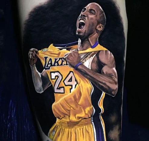 Potetovaný portrét Kobe Bryant