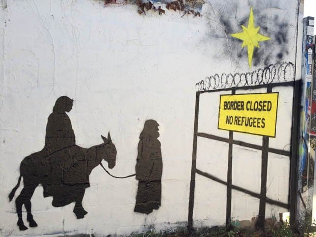 Plastik Jesus Grenze geschlossen