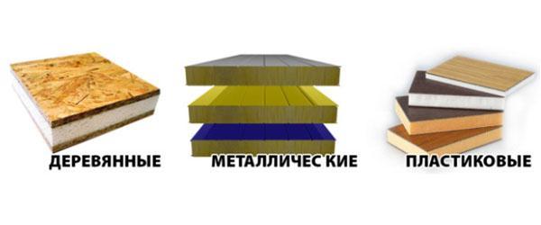 types de panneaux sandwich