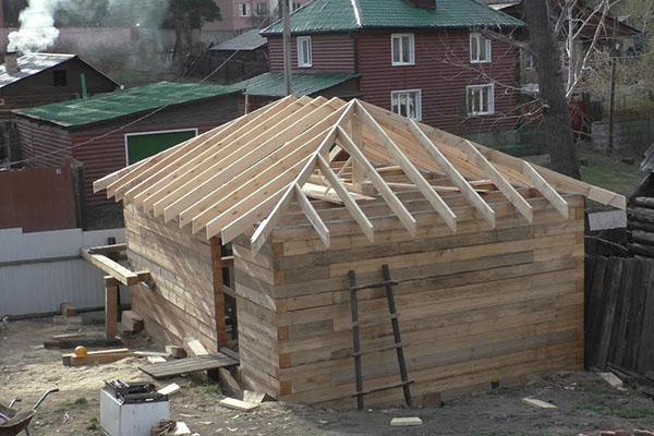 construction de toit de garage