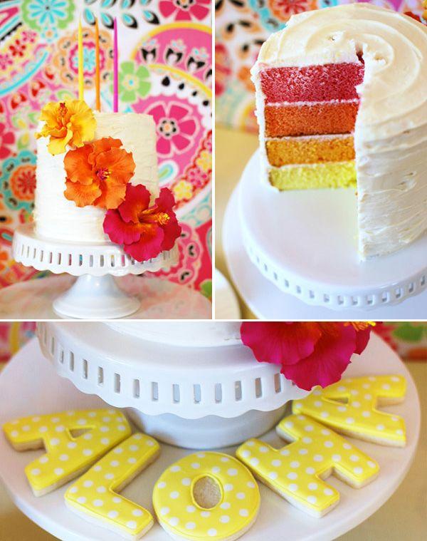 Sommer-Geburtstagsfeier für Girls_Aloha Cake