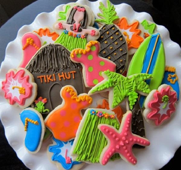 Letní narozeninová oslava pro cookies Girls_Aloha