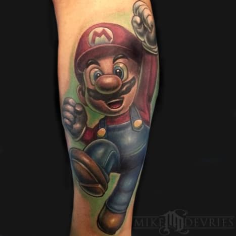 Das bin ich, Mario! Tattoo von Mike DeVries