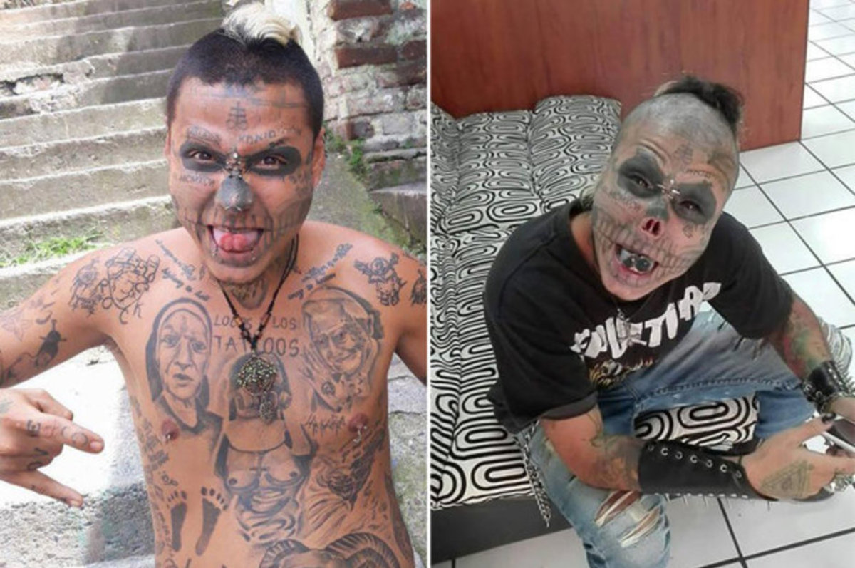 Lebka Kalaca, extrémní úpravy těla, transformace lebky, tetování lebky