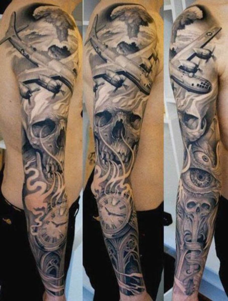 pánské tetování na rukávu