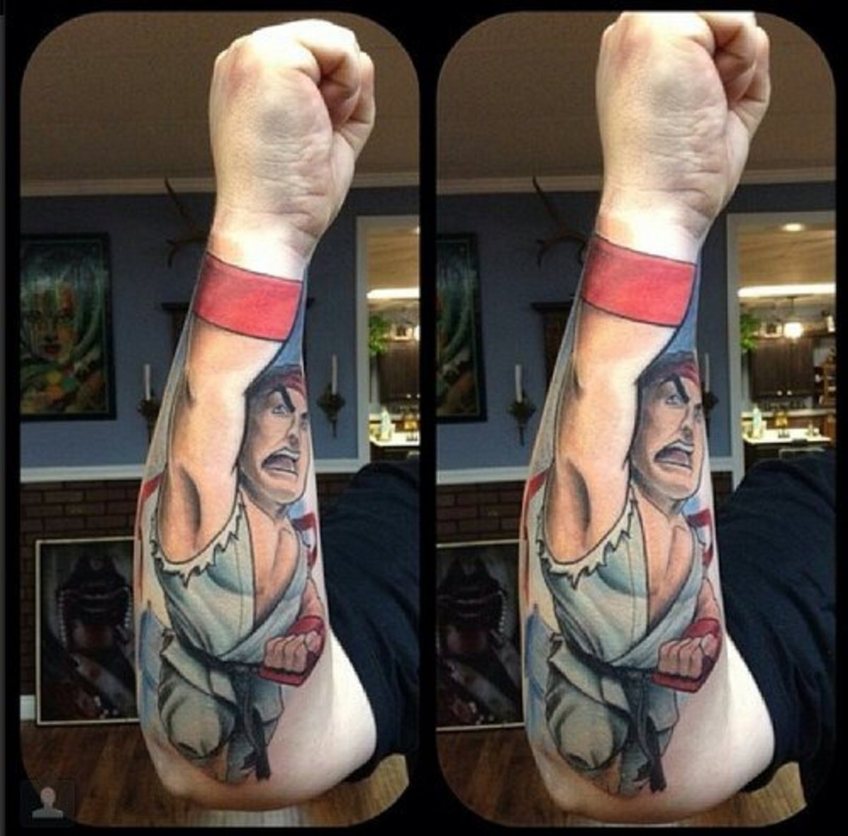 Street Fighter tetování od Schwaba