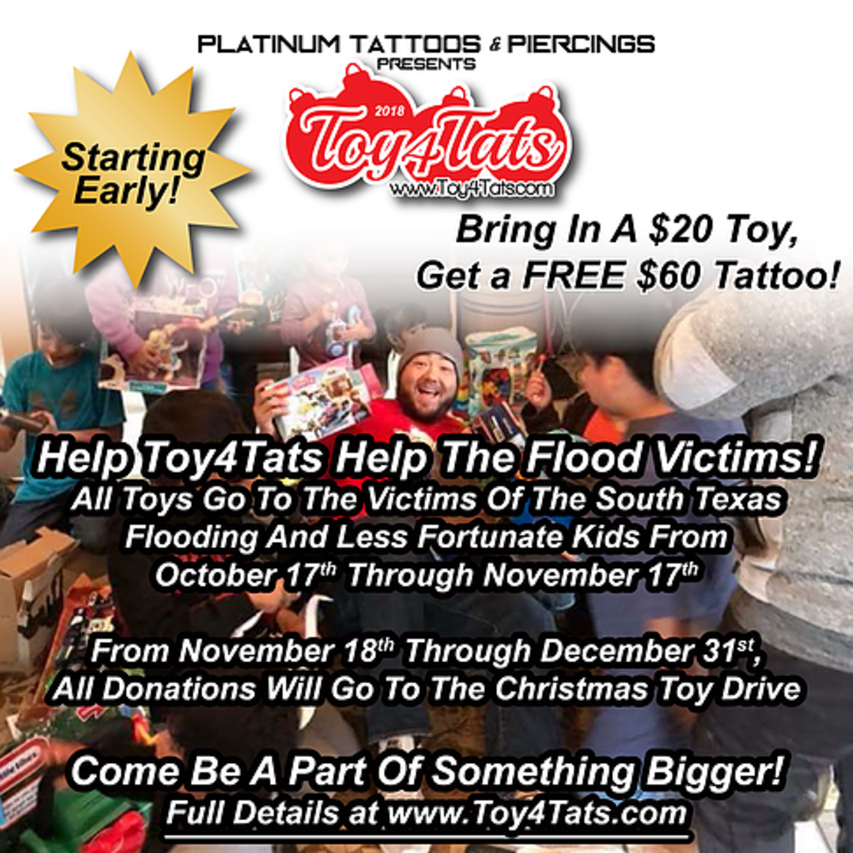 Toys4Tats ، Toy4Tats ، Toys4Tats سان أنطونيو ، الأوشام البلاتينية وأمبير. ثقب الجسم ، ألعاب الأوشام البلاتينية