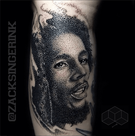 Bob Marley Dotwork Zack Singer