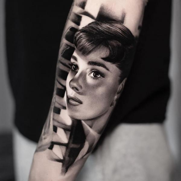 Realistické tetování portrétů celebrit
