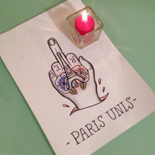 Tattoos, die Opfer von Paris-Angriffen ehren