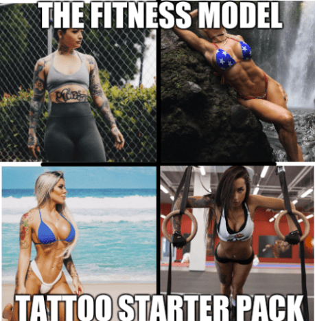 Gibt es etwas Einschüchternderes als eine tätowierte Frau? Ja, eine starke tätowierte Frau. Fitnessmodels bringen es heutzutage um und viele dieser muskulösen Jungfrauen arbeiten als Tattoo-Modelle, wenn sie das Fitnessstudio verlassen.