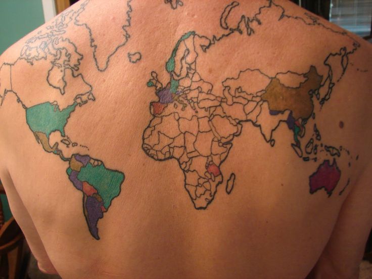 Die coolsten Weltkarten-Tattoos aller Zeiten