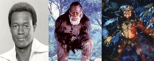 Fotos über PinterestDer verstorbene Kevin Peter Hall spielte beide Enden des emotionalen Monsterspektrums. Er würde sich als sanfter Riese in Harry and the Hendersons verkleiden oder die buchstäbliche Tötungsmaschine als Außerirdischer in Predator werden. Leider infizierte sich der 7'2