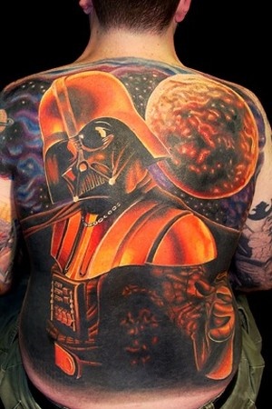 Největší tetování hvězdných válek v galaxii