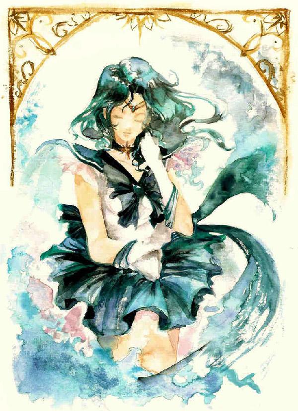 Ausgewaschen und mit den Grüntönen gespielt. Ein tolles Stück von Spelarminlind.Green ist das, was Sailor Neptune repräsentiert und es ist einfach unglaublich, dass all diese Schattierungen zusammenkommen, um sie zu kreieren.