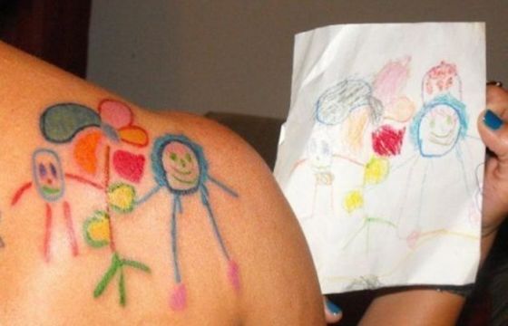 Die entzückendsten - Kid Art Tattoos - die Sie jemals sehen werden. Kein Witz.