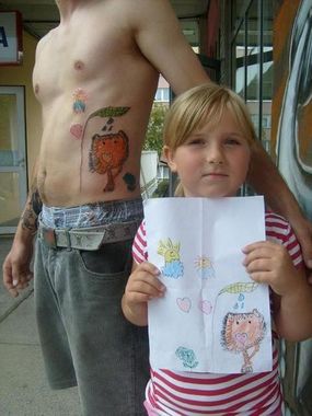 Die entzückendsten - Kid Art Tattoos - die Sie jemals sehen werden. Kein Witz.