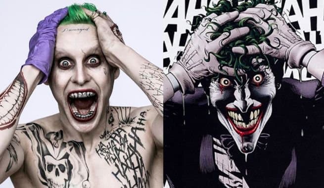 Der Killing Joker aus dem Film gegen den Comic.