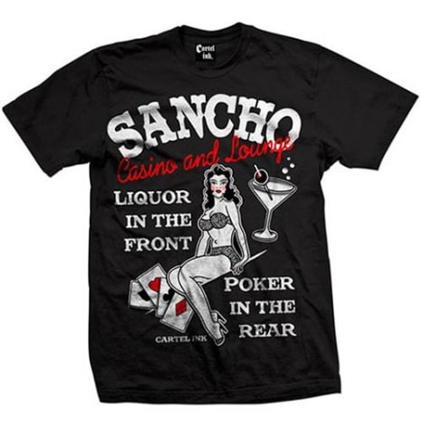 Sancho Casino und Lounge T-Shirt Kartelltinte