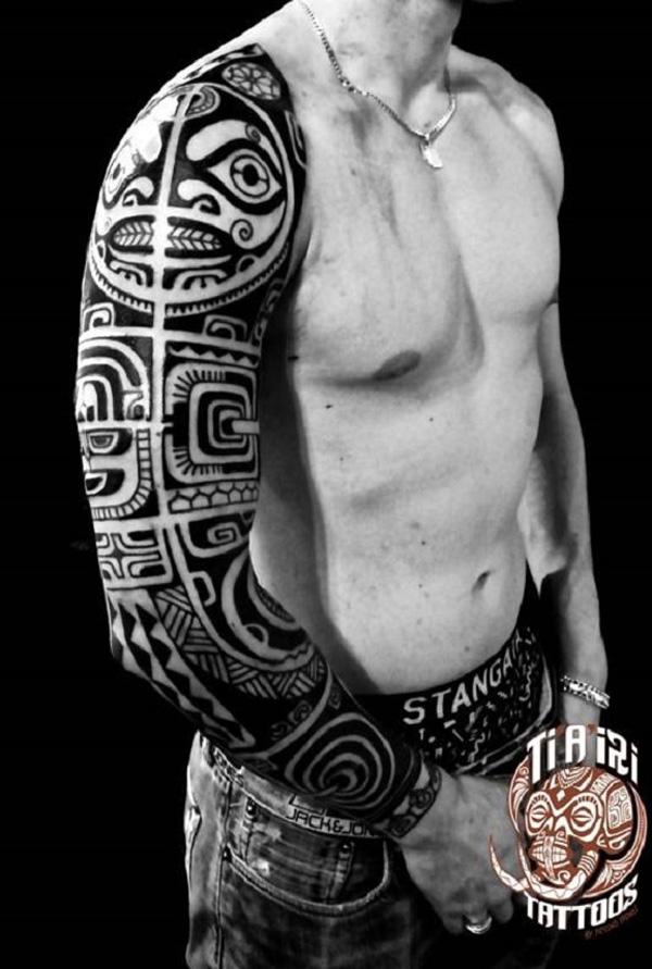 Polynesian Arm Tattoo Design