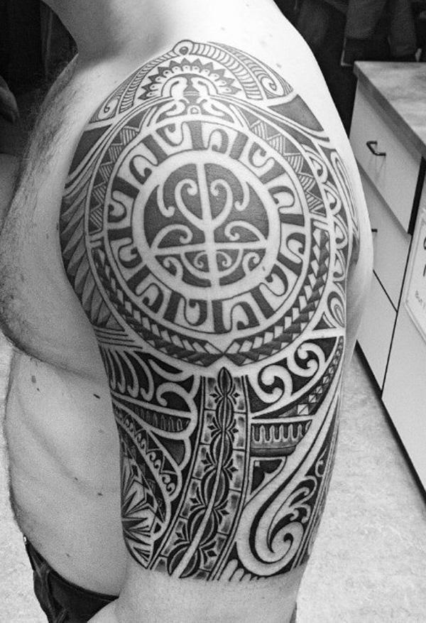 Marquesan Tattoo Design s polovičním rukávem