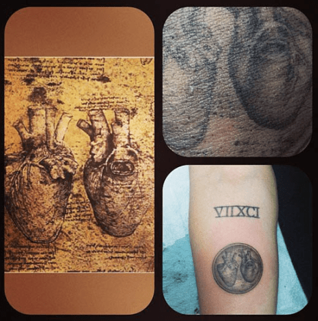 Miley Cyrus Herz Tattoo von Kat von d