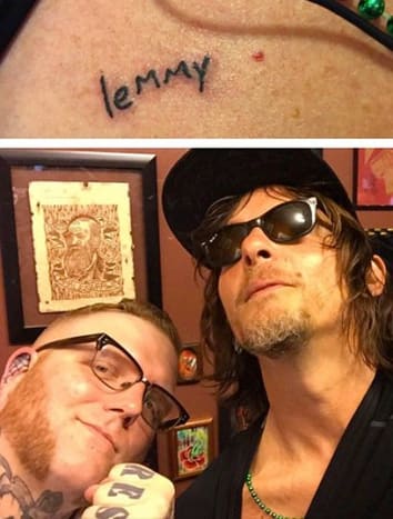 Reedus في Abracadabra Tattoo في نيو أورلينز مع الفنان كورنيليوس جيه بريدوارد. ريدوس