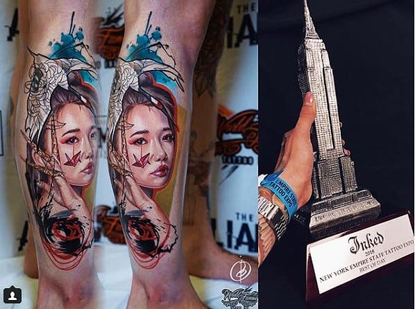 Foto přes @pirojenko_tattooTento ruský tatér získal dvě ocenění, jedno za „Best of Day“ a jedno za „Best Original/druhé místo“. Výborně.