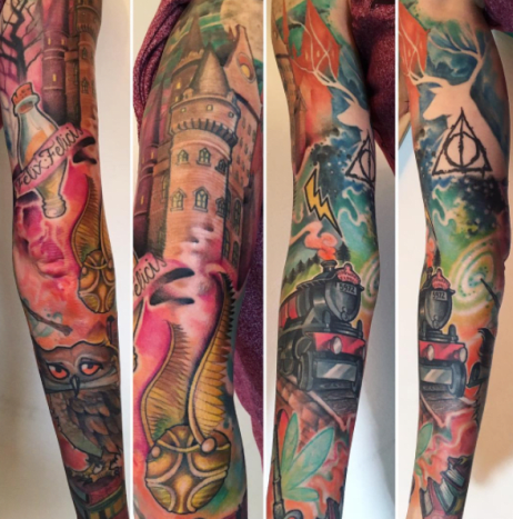 Harry Potter Ärmel Arm Tattoo