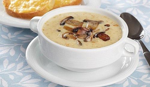 soupe de fromage aux champignons