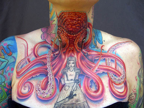 Tuny návrhů tetování Octopus