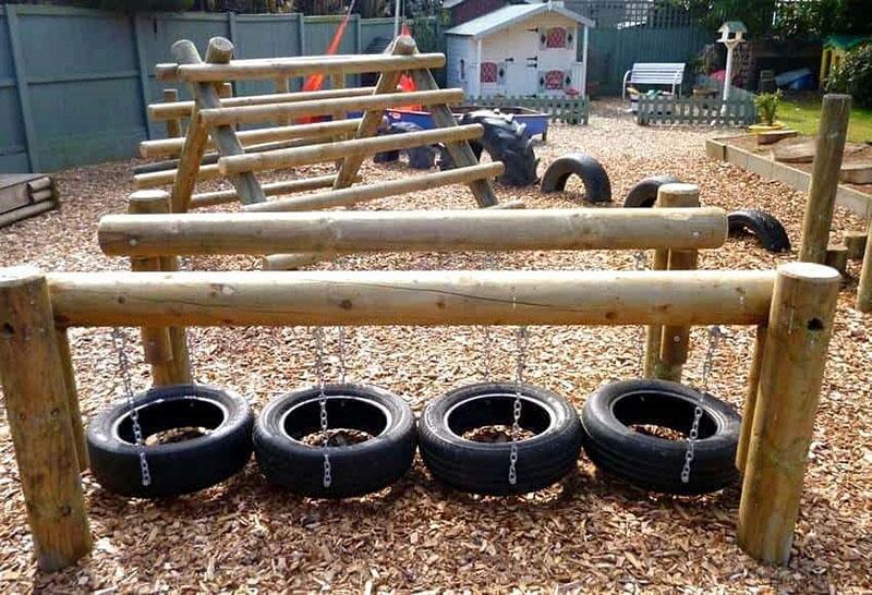 rincón infantil en el campo