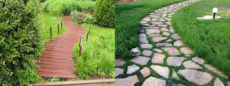 caminos de vigas y piedras