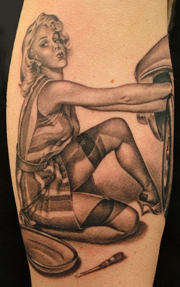 TOP 65 pin up girl tetování sexy vzory