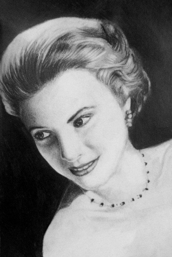 GRACE KELLY رسم تقليدي للممثلة جريس كيلي.