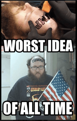 Trump Tattoo Meme z April Fools Day
