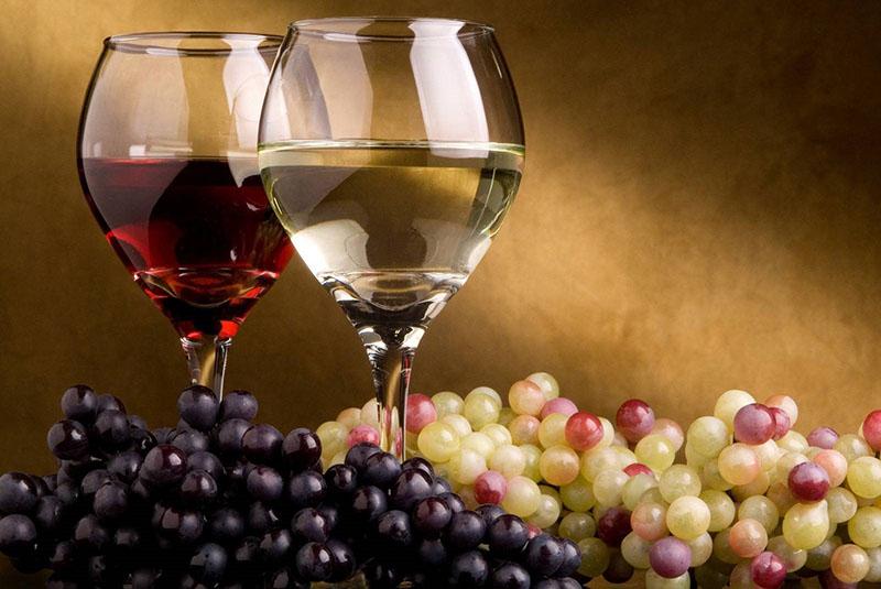 vino aromático de diferentes variedades de uva