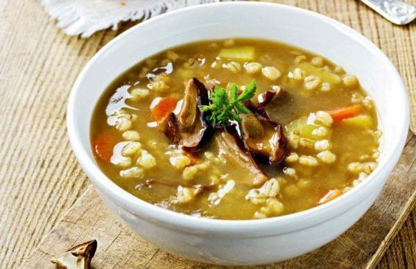 soupe aux champignons séchés