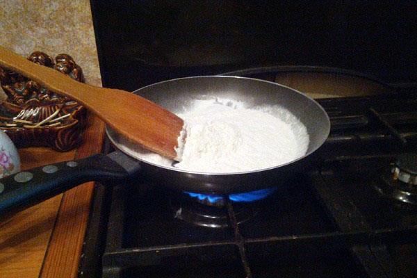 faire frire la farine