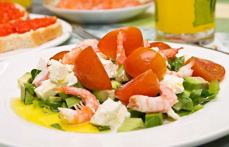 salade de crevettes et avocat, recettes