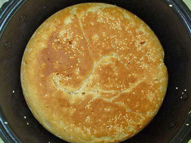 el pan de cebolla está listo