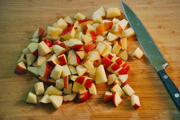 pommes coupées