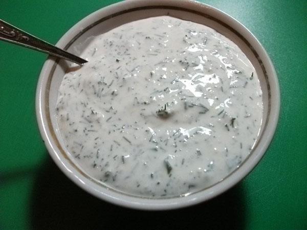 salsa de crema agria