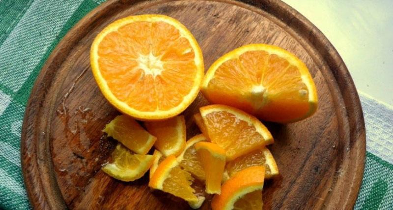 trancher les oranges